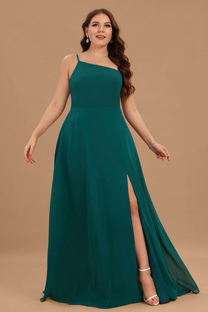 Robe Demoiselle D'Honneur Asymétrique Bordeaux - gallery 7