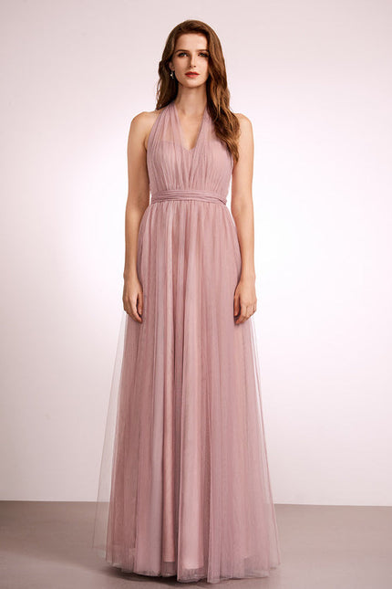 Robe Demoiselle D'Honneur Rose Brumeuse - gallery 1