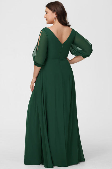 Robe Demoiselle D'Honneur À Volants Rose Pâle - gallery 9