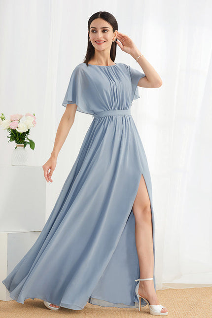 Robe Demoiselle D'Honneur Émeraude Fluide - gallery 3