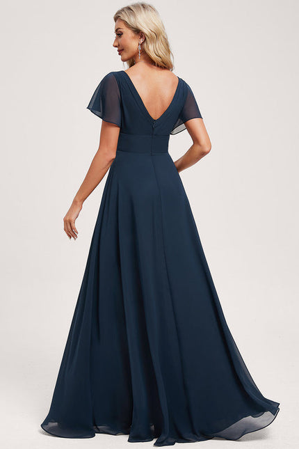 Robe Demoiselle D'Honneur Mousseline Beige - gallery 4