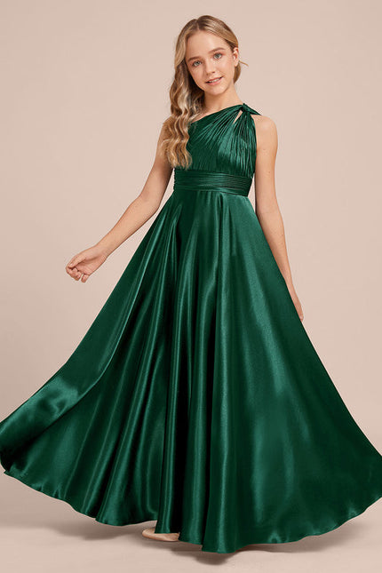 Robe Demoiselle D'Honneur Satin Unie Élégante - gallery 4