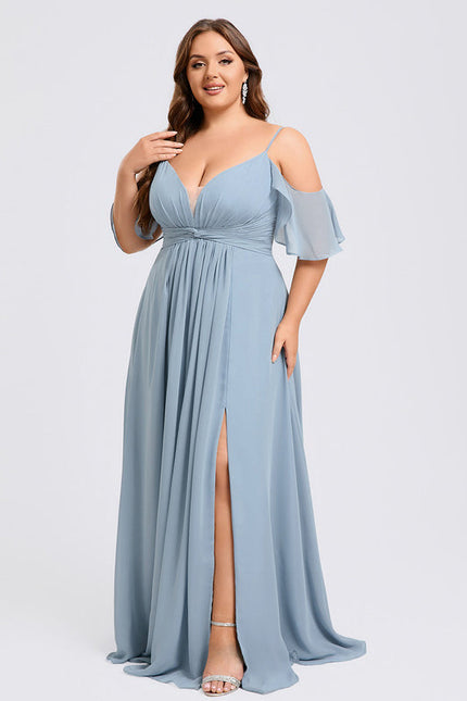 Robe Demoiselle D'Honneur Fluide Ciel - gallery 6