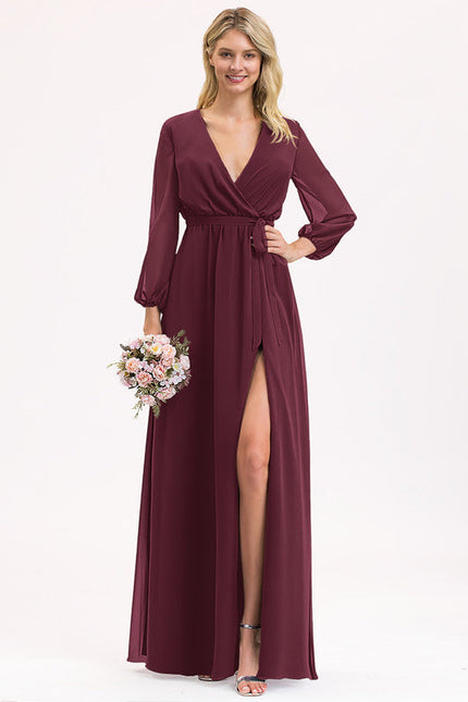 Robe Demoiselle D'Honneur Éclat Bordeaux - gallery 9