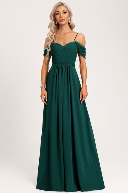 Robe Demoiselle D'Honneur Émeraude Élancée - gallery 6