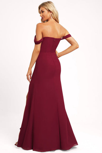 Robe Demoiselle D'Honneur Mousseline Émeraude - gallery 5