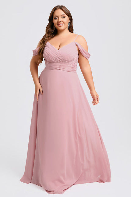 Robe Demoiselle D'Honneur Fluide Beige - gallery 7