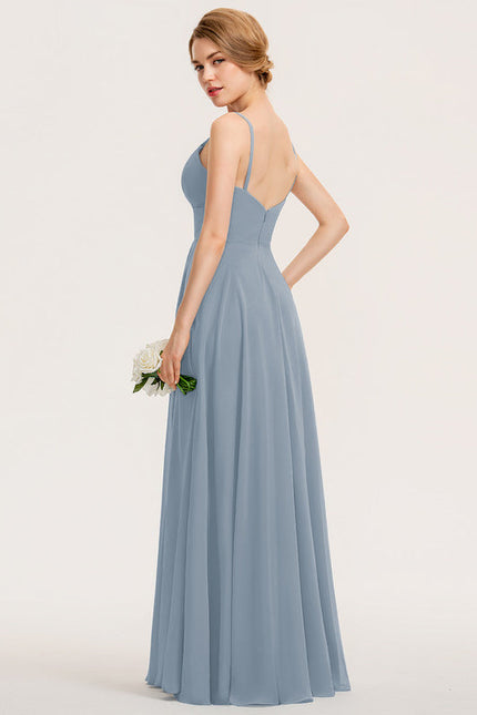 Robe Demoiselle D'Honneur Élégante Bordeaux - gallery 3