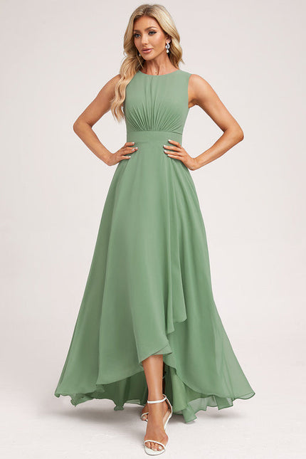 Robe Demoiselle D'Honneur Mousseline Verte