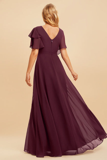 Robe Demoiselle D'Honneur Émeraude Fluide - gallery 4