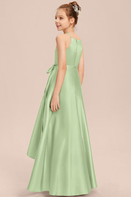 Robe Demoiselle D'Honneur Satin Fluide Asymétrique - gallery 7