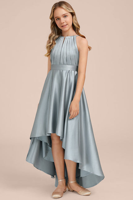 Robe Demoiselle D'Honneur Satin Fluide Asymétrique - gallery 4