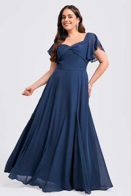 Robe Demoiselle D'Honneur À Volants Rose Pâle - gallery 6