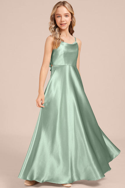 Robe Demoiselle D'Honneur Satin Menthe