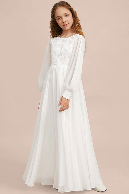 Robe Demoiselle D'Honneur Élégante Enfantine - gallery 3