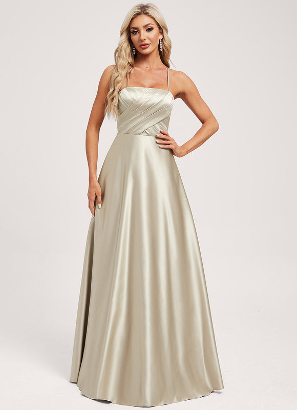 Robe Demoiselle D'Honneur Satinée Ivoire