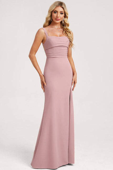 Robe Demoiselle D'Honneur Crêpe Rose Chic - gallery 4