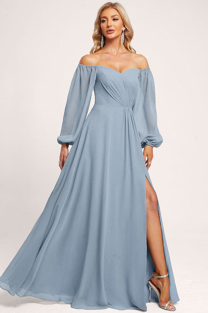 Robe Demoiselle D'Honneur Fluide Rose Doux - gallery 2