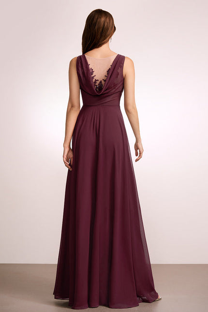 Robe Demoiselle D'Honneur Fluide Rose Pâle - gallery 1