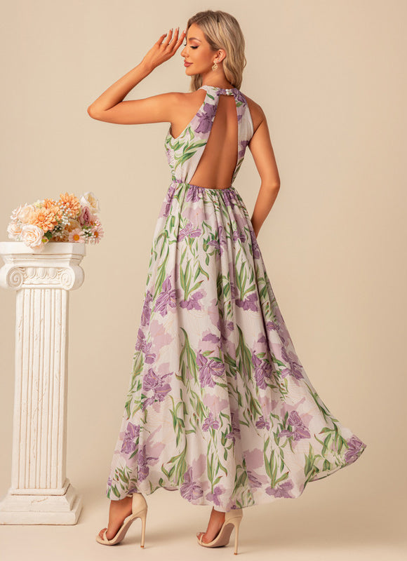 Robe Demoiselle D'Honneur Florale Légère - gallery 4