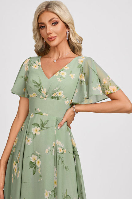 Robe Demoiselle D'Honneur Asymétrique Fluide - gallery 4