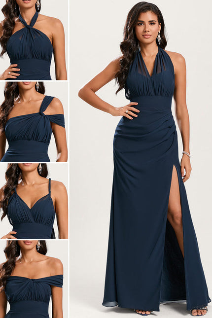 Robe Demoiselle D'Honneur Élégance Marine