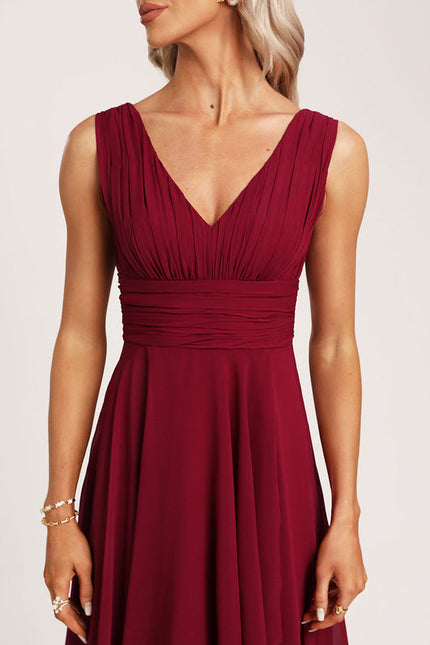 Robe Demoiselle D'Honneur À Volants Rose Pâle - gallery 4