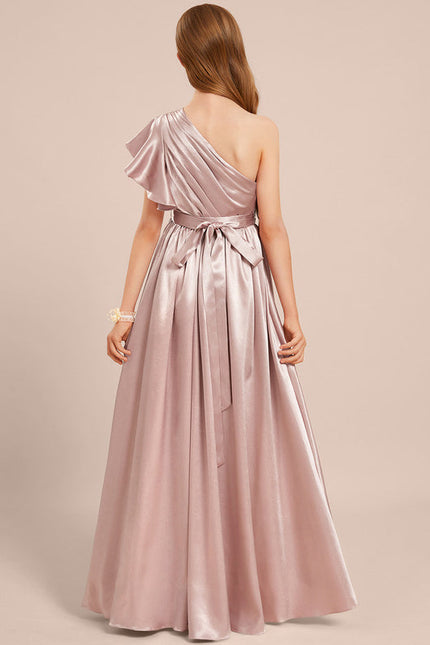 Robe Demoiselle D'Honneur Satin Rose Clair - gallery 5