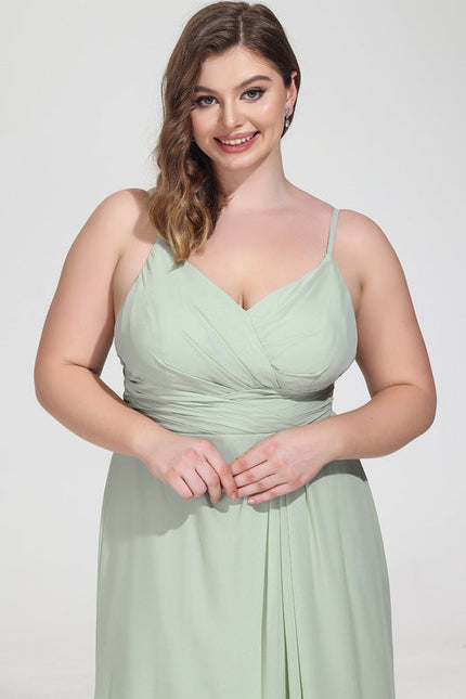 Robe Demoiselle D'Honneur À Volants Rose Pâle - gallery 9