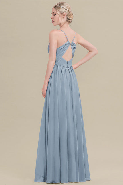 Robe Demoiselle D'Honneur Élégante Bordeaux - gallery 3