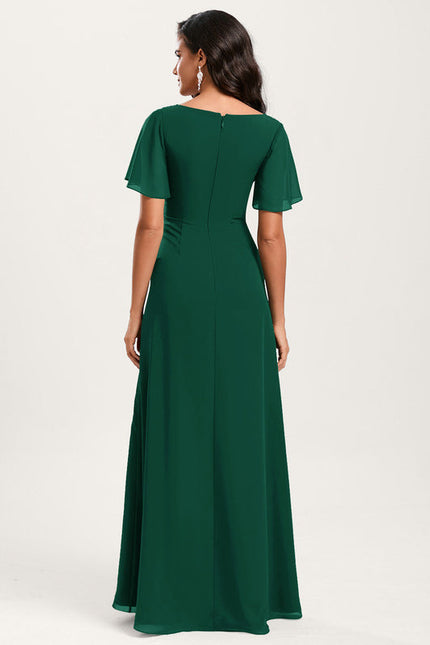 Robe Demoiselle D'Honneur À Volants Rose Pâle - gallery 2