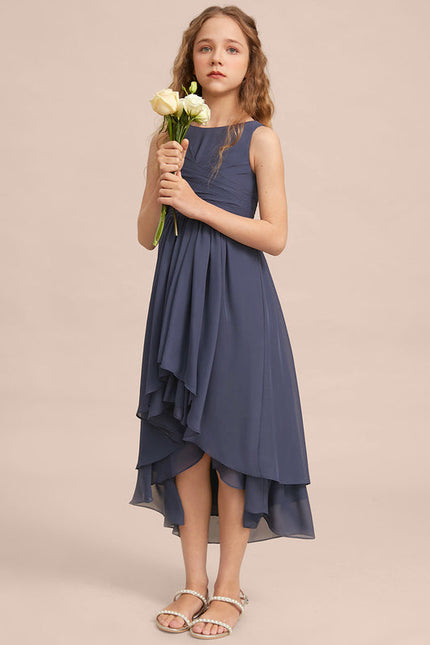 Robe Demoiselle D'Honneur Nuit Marine Fluide - gallery 2