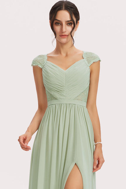 Robe Demoiselle D'Honneur Fluide Rose Pâle - gallery 4