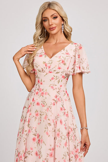 Robe Demoiselle D'Honneur Asymétrique Fluide - gallery 4