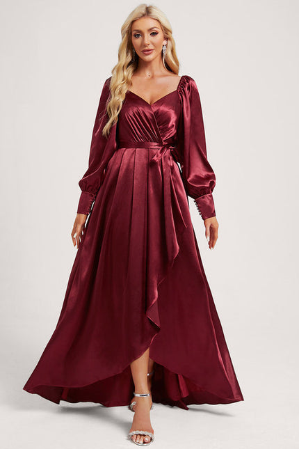 Robe Demoiselle D'Honneur En Satin - gallery 1