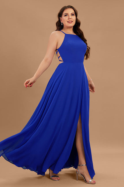 Robe Demoiselle D'Honneur Longue Beige Élégante - gallery 5