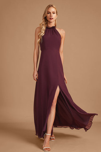 Robe Demoiselle D'Honneur Verte Lueur Flottante - gallery 1