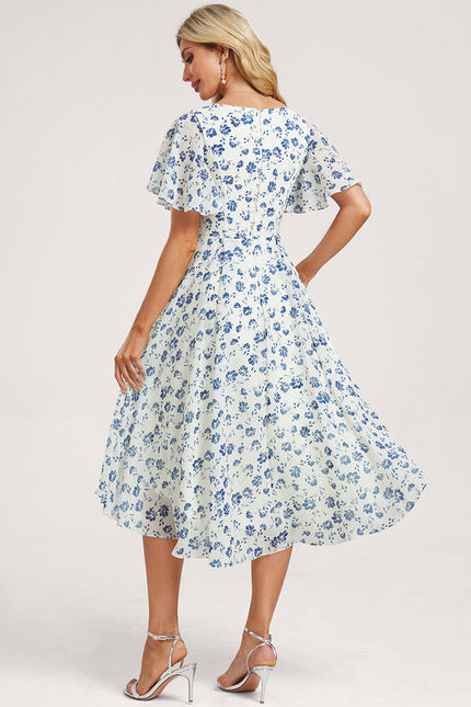 Robe Demoiselle D'Honneur Asymétrique Fluide - gallery 4