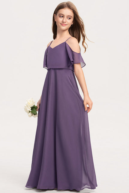 Robe Demoiselle D'Honneur Flottante Cerise