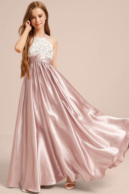 Robe Demoiselle D'Honneur Rose Dentelle - gallery 4