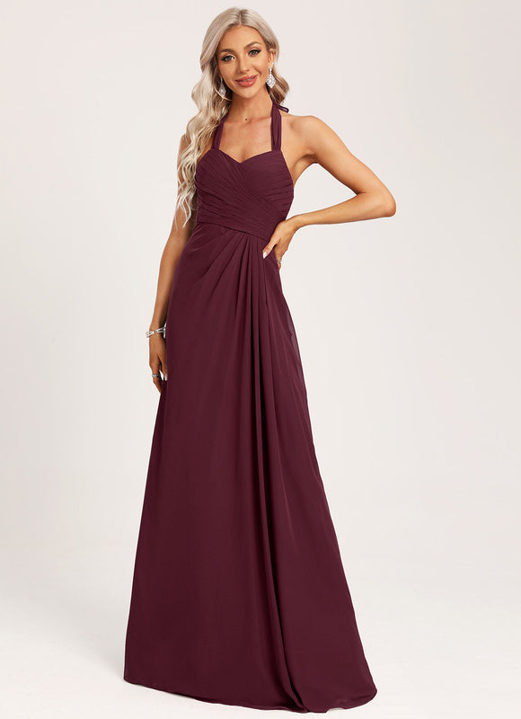 Robe Demoiselle D'Honneur Florale Légère