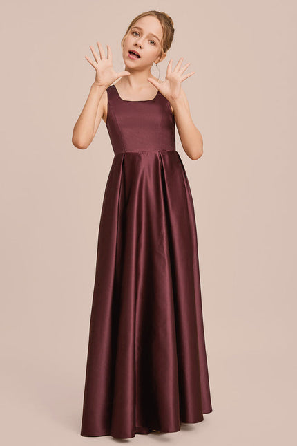 Robe Demoiselle D'Honneur Satinée Ciel - gallery 4