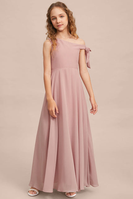 Robe Demoiselle D'Honneur Unicolore Élégante