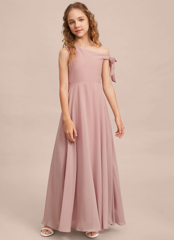 Robe Demoiselle D'Honneur Unicolore Élégante