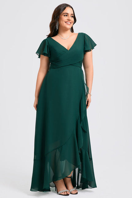 Robe Demoiselle D'Honneur Asymétrique Fluide - gallery 8