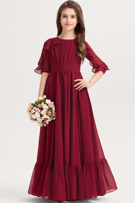 Robe Demoiselle D'Honneur Volante Prune - gallery 3