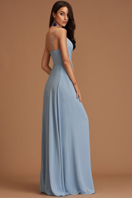 Robe Demoiselle D'Honneur Élégante Bordeaux - gallery 3