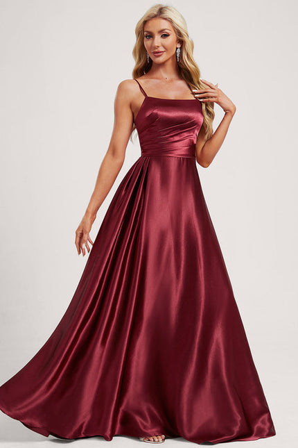 Robe Demoiselle D'Honneur Champagne Satin