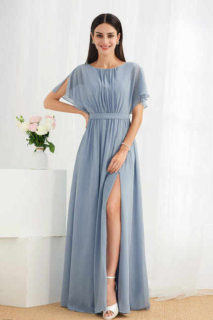 Robe Demoiselle D'Honneur Émeraude Fluide