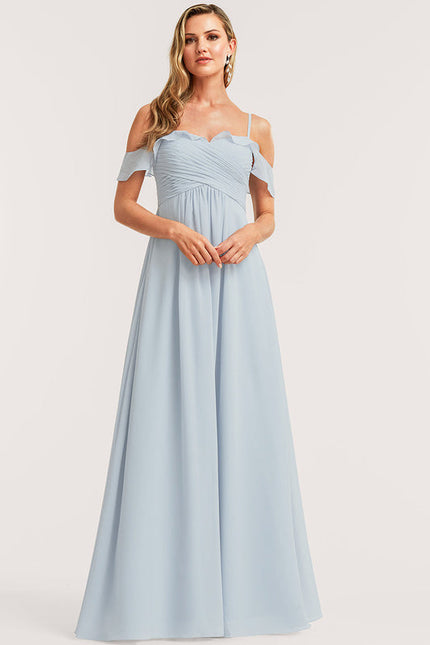 Robe Demoiselle D'Honneur Fluide Ciel - gallery 1